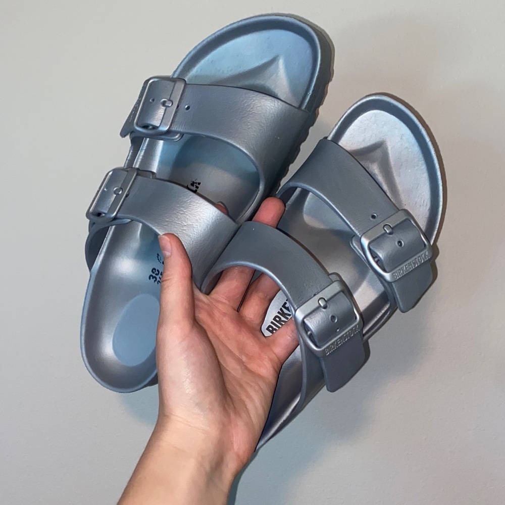 Birkenstock Silver Arizona Eva Sandals